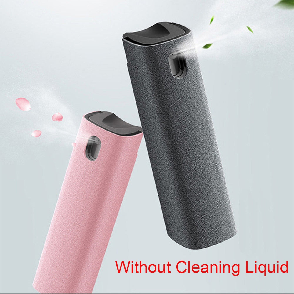 2 In 1 Phone Screen Cleaner Spray  And Dust Removal Microfiber Cloth Set