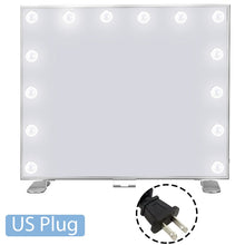 Load image into Gallery viewer, LED Large Makeup Mirror with 14 Dimmable Bulbs Hollywood Lighting and Charging Ports
