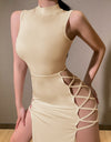 Silky Spaghetti Strap Long Dress