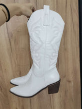 将图片加载到图库查看器，Embroidered Metallic Western Women&#39;s Cowboy boots
