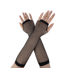 将图片加载到图库查看器，Fishnet Fingerless Long Gloves
