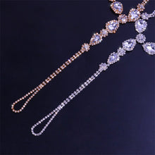 Load image into Gallery viewer, Silver Color/Gold Color Rhinestone Toe Loop Anklet
