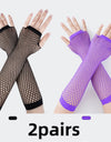 Fishnet Fingerless Long Gloves