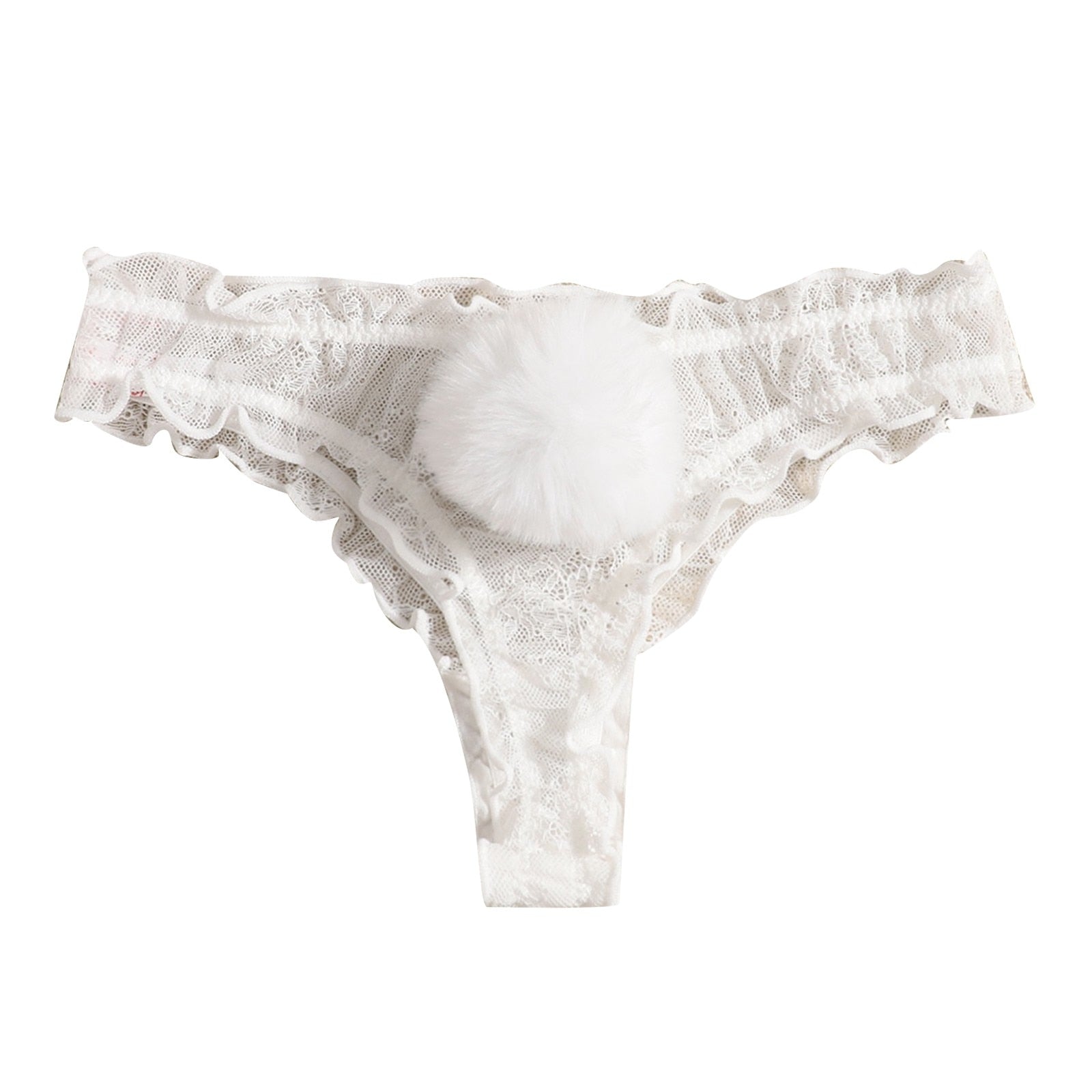 Cute Rabbit Tail Sexy Lace Panties