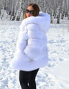 High Quality Warm Thick Hooded Fur Winter Coat