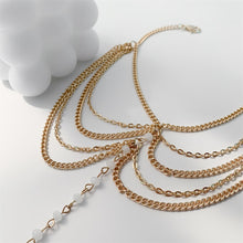 Load image into Gallery viewer, Multi-Layer Pearl Anklet Chain
