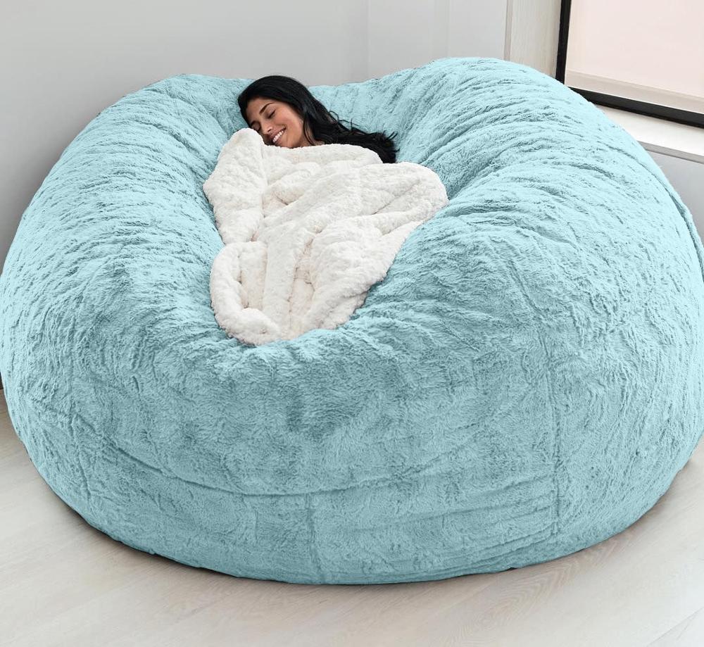 Giant Fur Bean Bag Lazy Sofa Bed