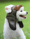 Warm Leather Dog Pilot Hat