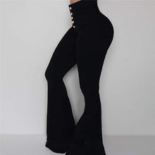 Load image into Gallery viewer, Bell-bottom Solid High Waist Long Pants
