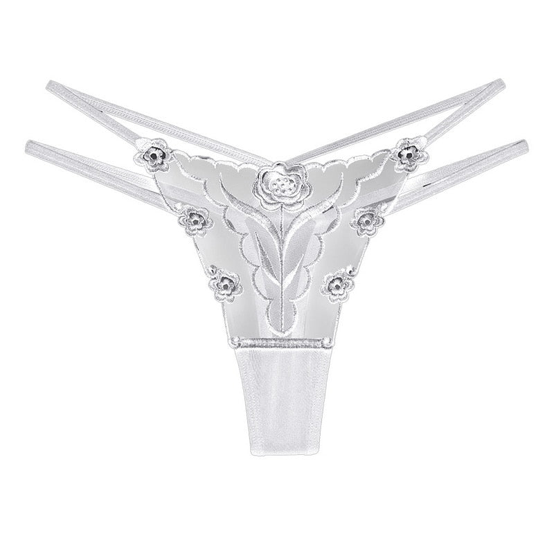Cute Butterfly Embroidery Women Thongs