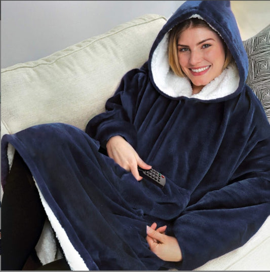 Wearable Warm TV Blanket with Sleeves
