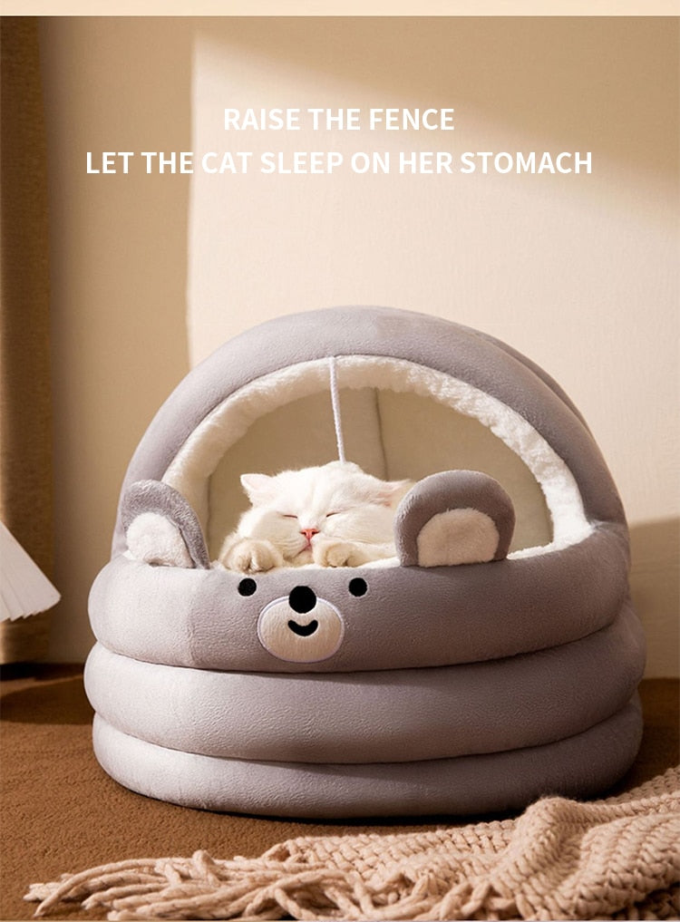 LARGE Indoor Warm Winter Cushion Bed/Cave for Cats