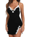 S- 5XL Push-Up Deep V Side Split Halter Nightgown