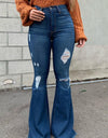High Quality High Waist Stretchy Baggy Vintage Slim Fit Woman Wide Leg Flare Pants