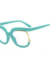 Oversized Fashion Retro Round Anti Blue Light Glasses