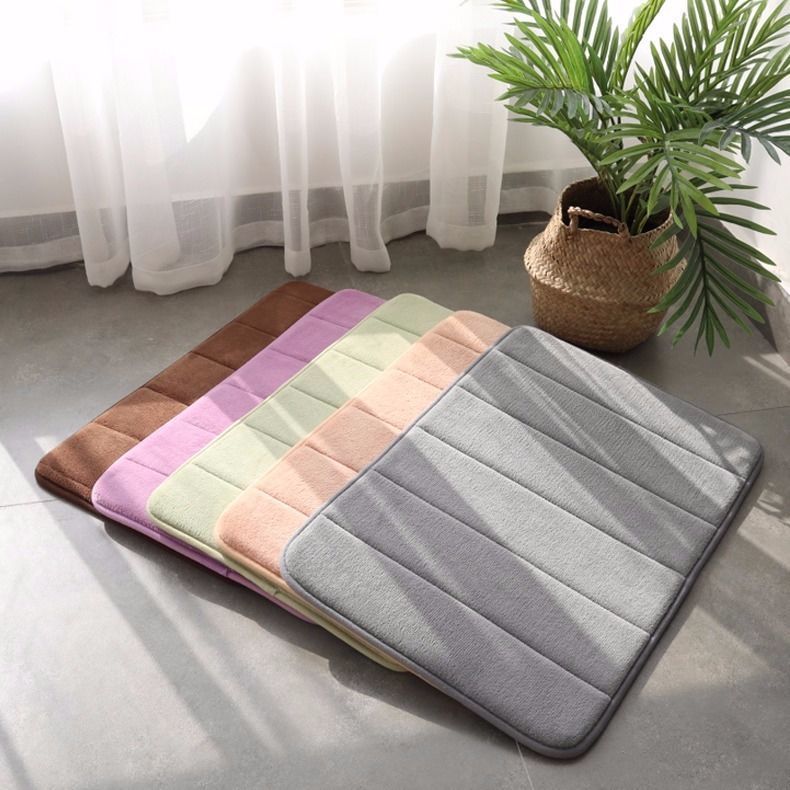 Velvet Solid Color Non-slip Bath Mat