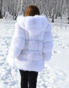 High Quality Warm Thick Hooded Fur Winter Coat
