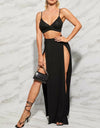 Sexy Crop Top and Skirt Two Piece Set