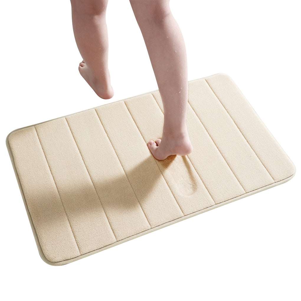 Velvet Solid Color Non-slip Bath Mat
