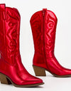 Embroidered Metallic Western Women's Cowboy boots