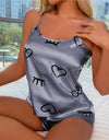 Silk Heart Print Pajama Set