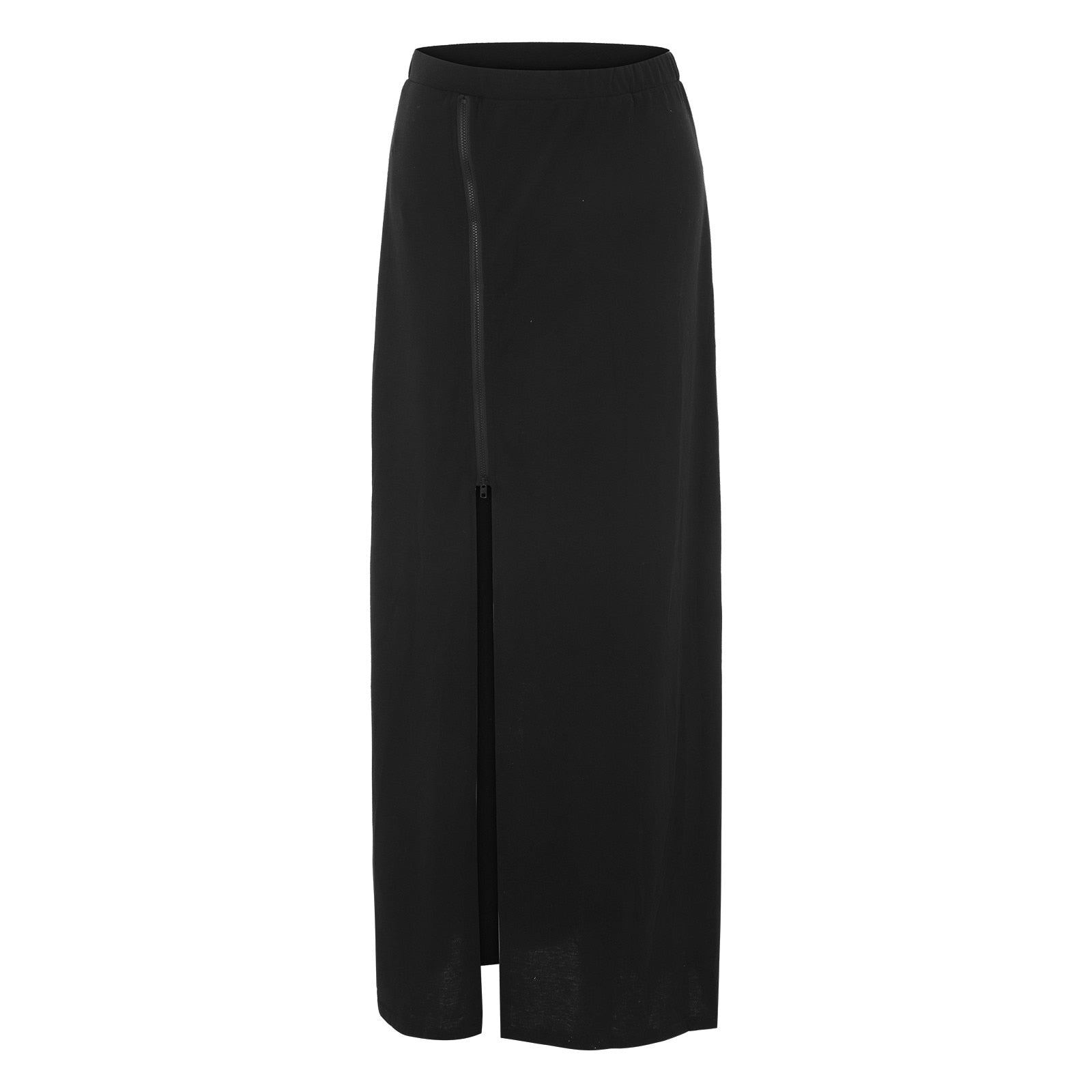 Open Side Split High Waist Maxi Skirt