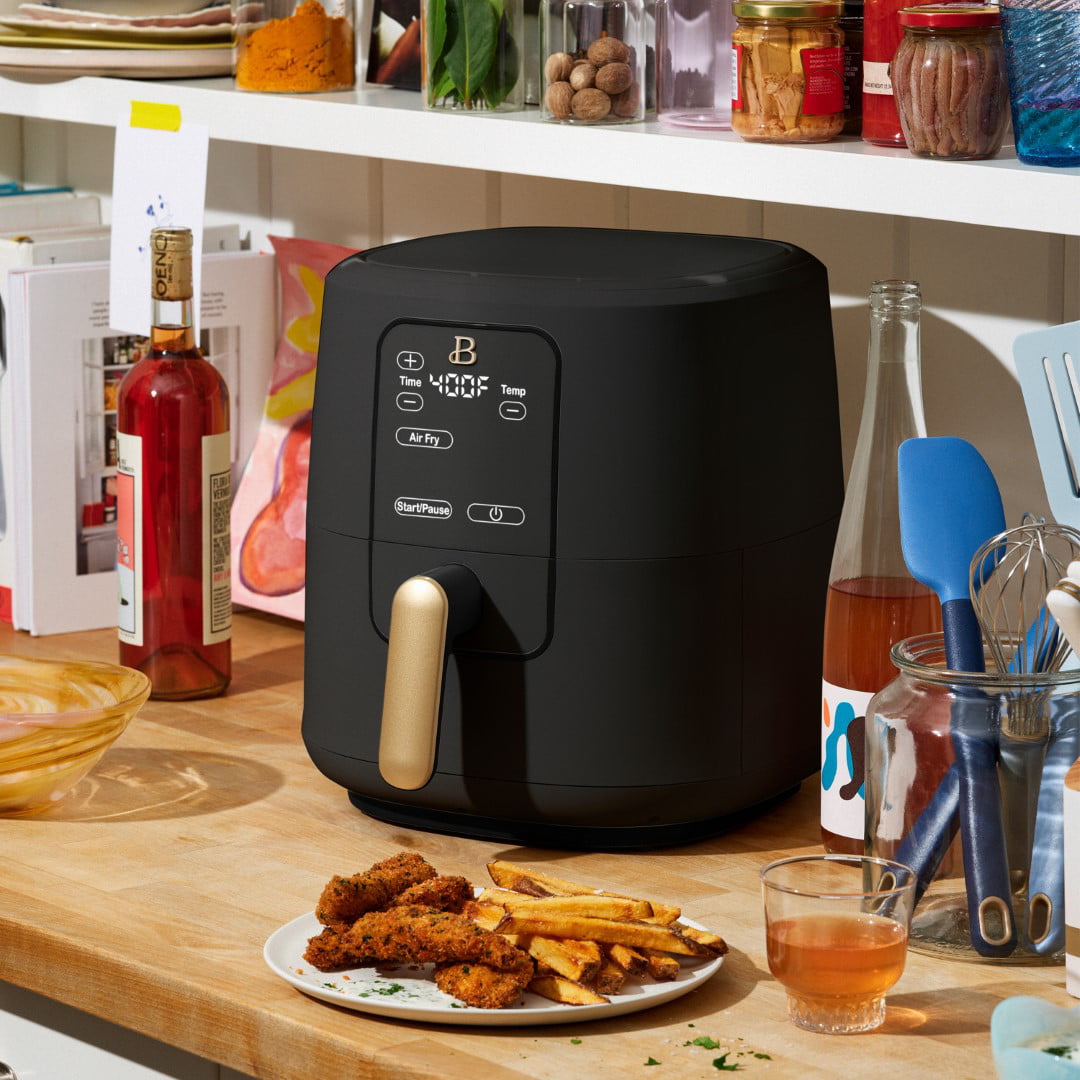 Beautiful 6 Quart Touchscreen Air Fryer, Black Sesame by Drew Barrymore