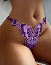Transparent Embroidery Panties Lace Thongs