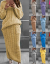 Warm Knitted 2 Piece Pullover Sweater Set