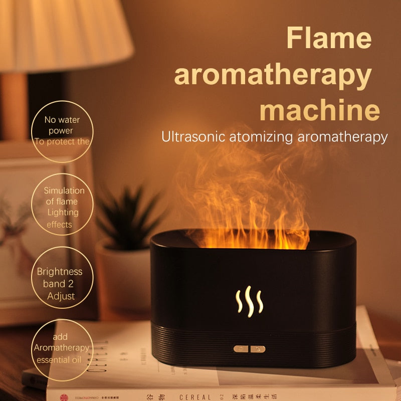180ML USB Essential Oil Diffuser Simulation Flame