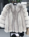 Elegant Windproof Thick Faux Fox Fur Long Coat