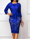 3/4 Sleeve Elegant Bodycon Knee-length Dress