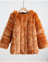 Elegant Windproof Thick Faux Fox Fur Long Coat
