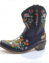 Low Heel embroidered Design Western Short Boots