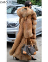 Warm Thick Long Faux Fur Coat With Hood