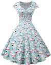 Short Sleeve V Neck Elegant Christmas Party Dress
