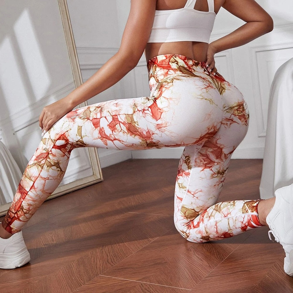 Lightning Marble Scrunch Butt Leggings