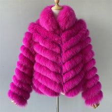 Load image into Gallery viewer, Luxury Real Fox Fur Coat(Reversible) With High-Grade Silk Liner
