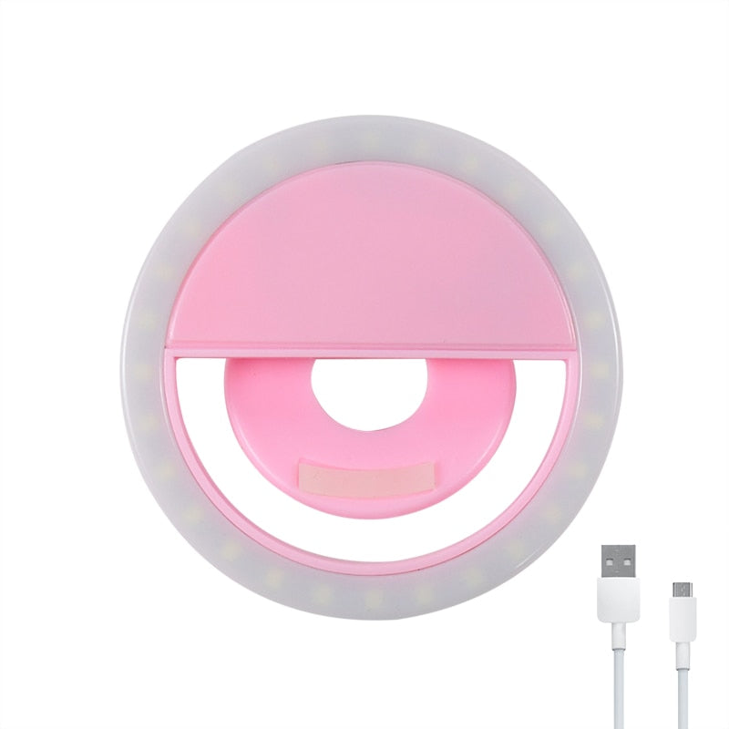 USB/Battery Powered Led Selfie Ring Light for Mobile Phone 8 cm