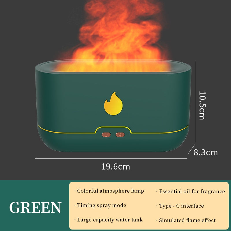 180ML USB Essential Oil Diffuser Simulation Flame