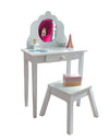 Medium Wooden Bedroom Vanity Stool Dressing Table