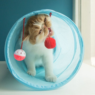 Cat Tunnel Play Tubes With  Collapsible Balls
