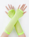 Fishnet Fingerless Long Gloves