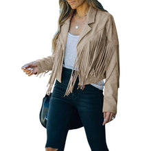 Load image into Gallery viewer, Fringed Hem Tassel Cardigan Crop Top
