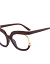 Oversized Fashion Retro Round Anti Blue Light Glasses