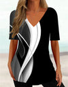 Simple 3d Fashion V-neck T-shirt