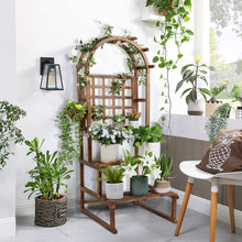 Charger l&#39;image dans la galerie, Indoor/Outdoor 3 Tier Wood Plant Stand
