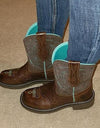 Embroidered Mid-calf Comfort Western Boots
