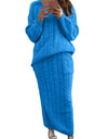Warm Knitted 2 Piece Pullover Sweater Set