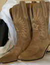 Chunky Heel Embroidered Western Cowboy Boots